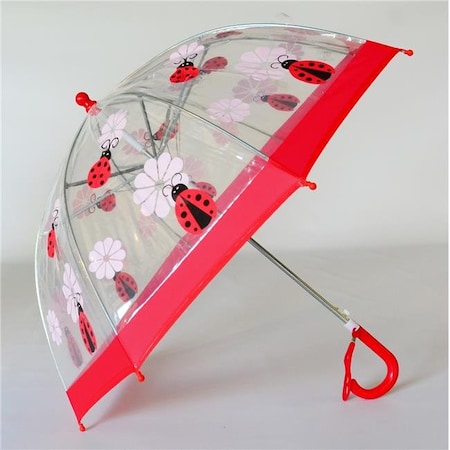 Foxfire Foxfire FOX-622-44 Childrens Clear Lady Bug Umbrella - Size 1 FOX-622-44